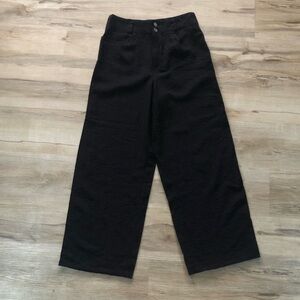 DKNY Elegant Black Wide Leg Office Business Casual Trousers